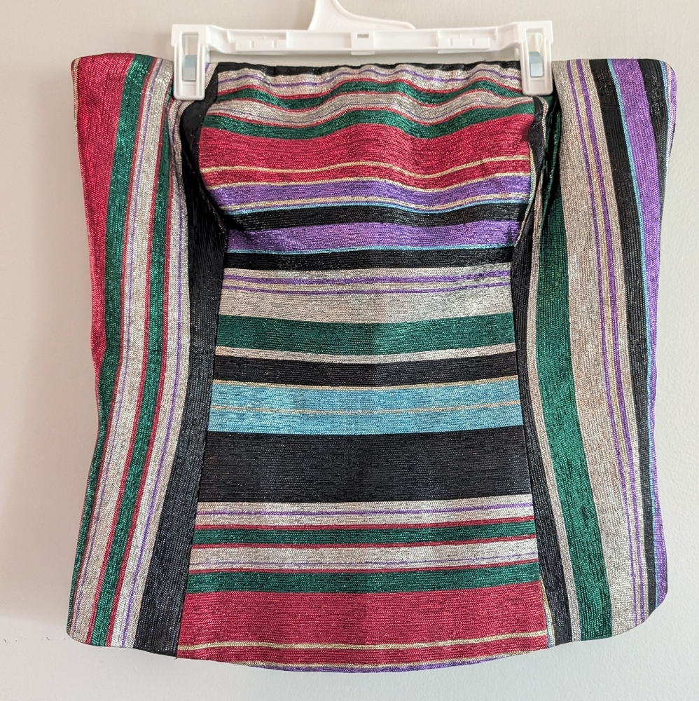 Trina Turk Colorful Sequin Shimmer Tube Top